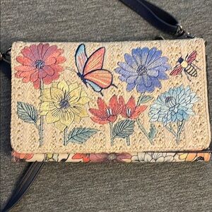 Floral Embroidered Crossbody Bag